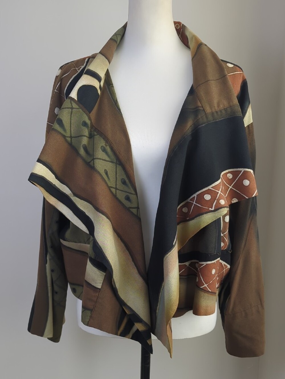 Vintage Champagne Collection All That Glitters Art To Wear Draped Jacket Safari